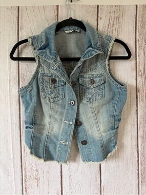 Highway Jeans Women's Distressed Denim Vest Size S